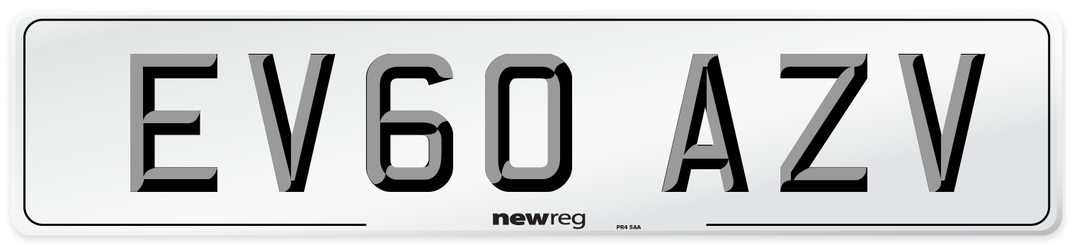 EV60 AZV Number Plate from New Reg